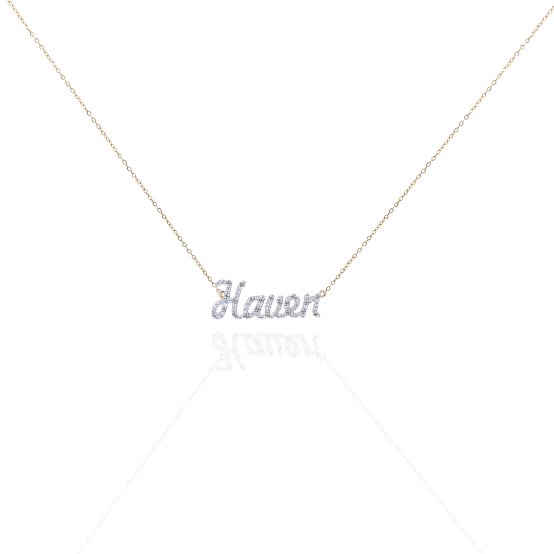 Rainbow Diamond and Birthstone Necklace