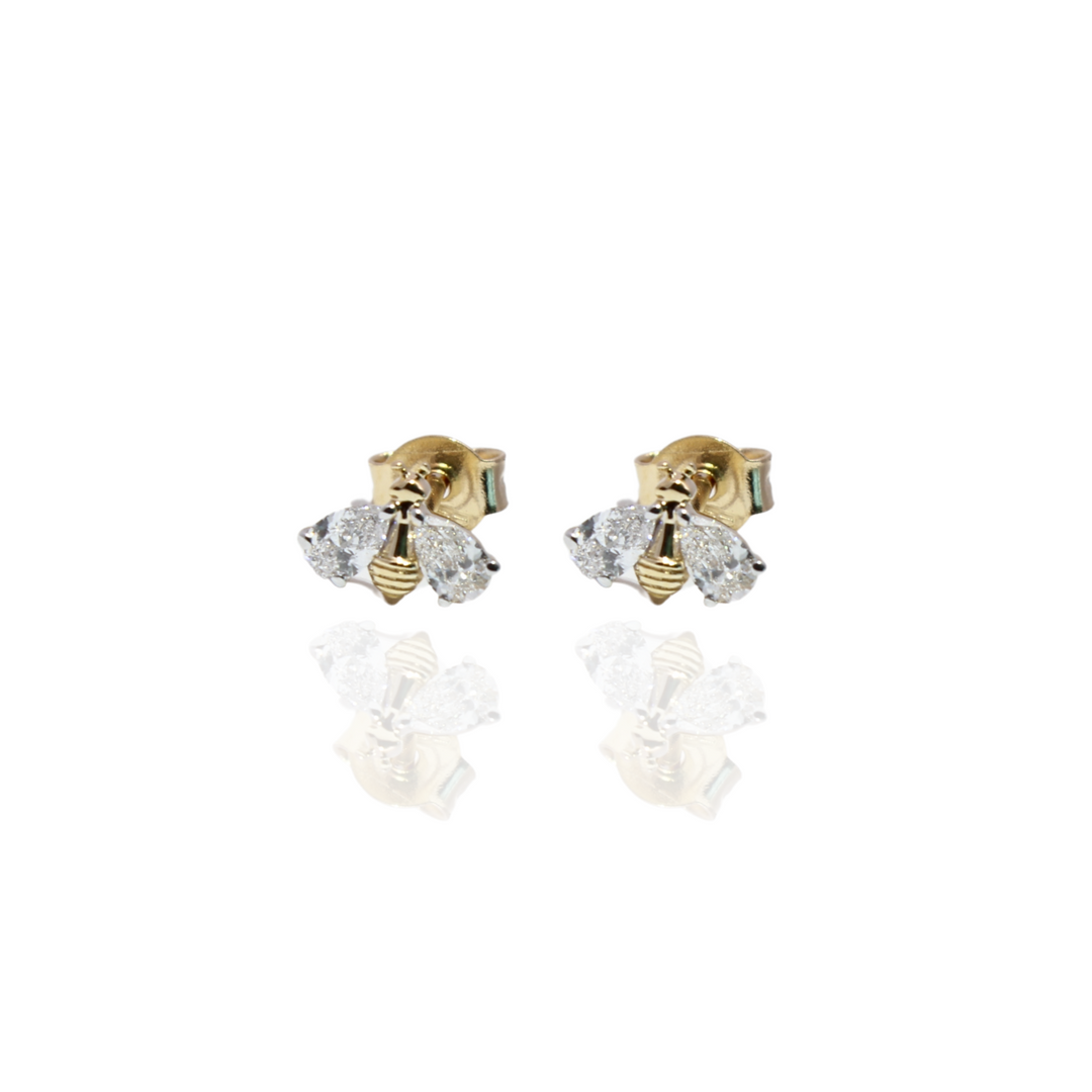 Wilderness Bee Diamond Ear Studs