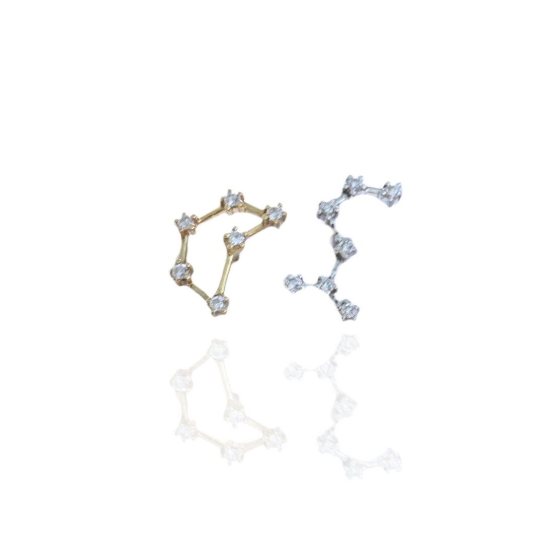 Zodiac Constellation Diamond Earrings