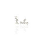 Load image into Gallery viewer, Drops of Radiance Statement 3 Pear Diamond Ear Studs
