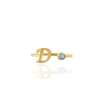 Load image into Gallery viewer, Sentiments Alphabet and Birthstone Ring
