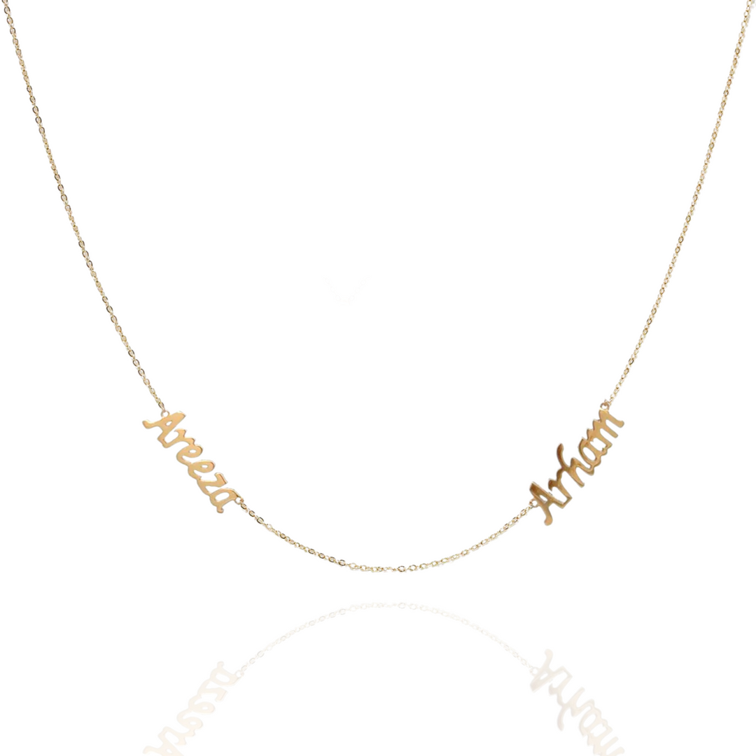 Sentiments Dual Name Necklace