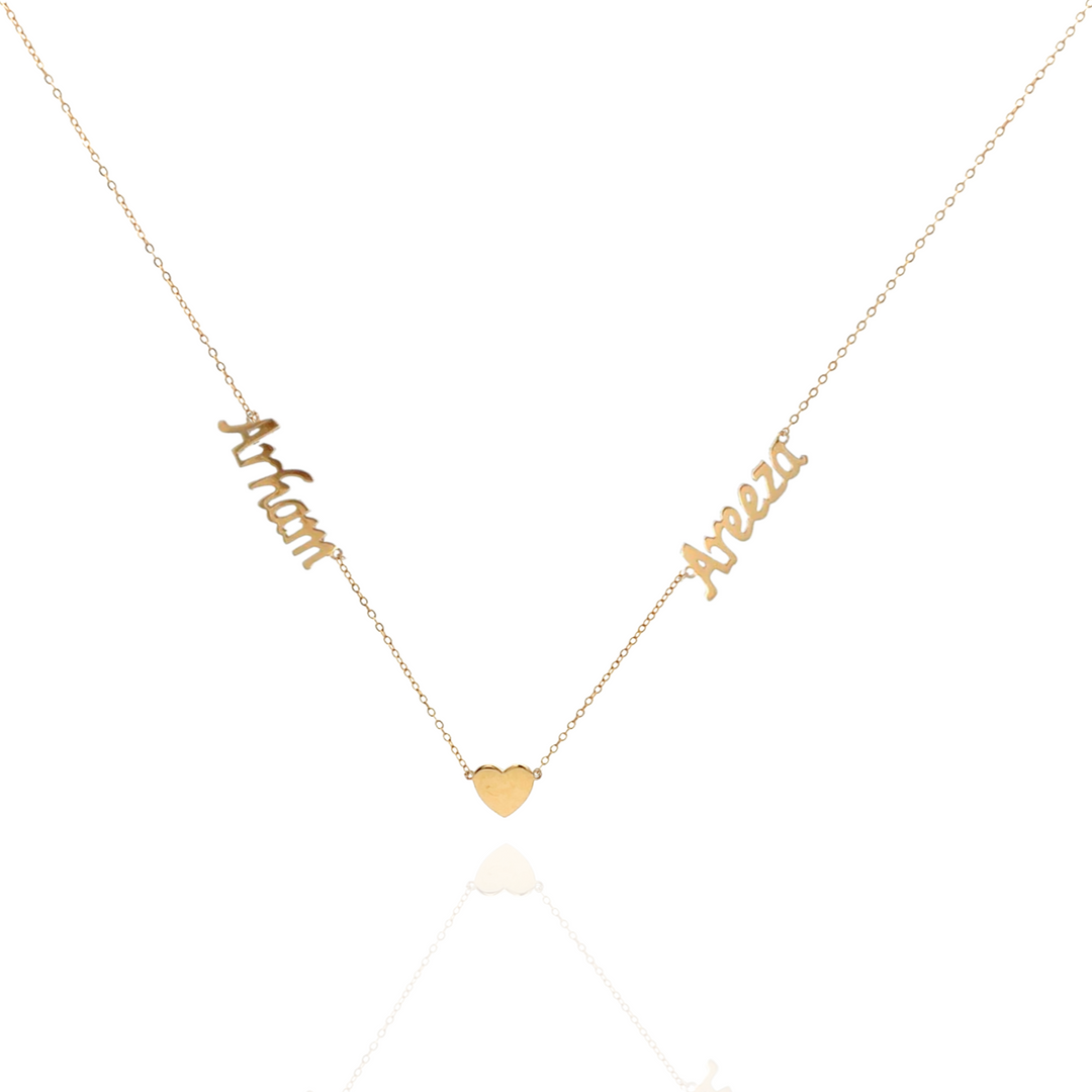 Sentiments Dual Name Necklace