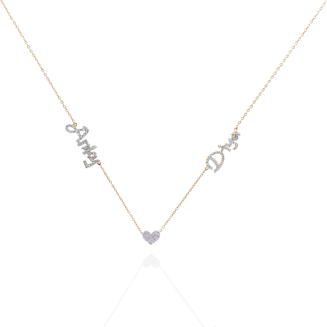 Sentiments Dual Name Necklace