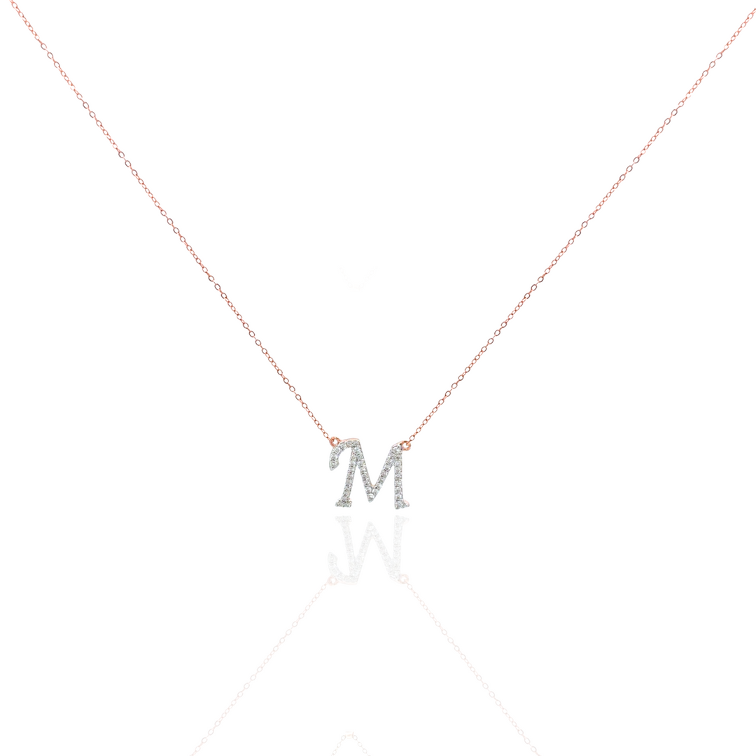 Sentiments Diamonds Alphabet Necklace