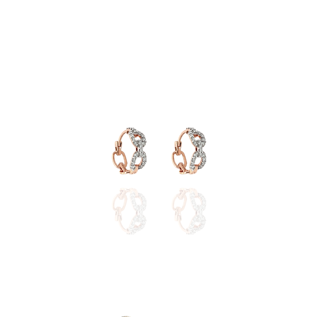 Pave Statement 3 Style Diamond Huggies