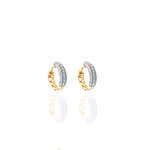 Load image into Gallery viewer, Pave Statement 3 Style Diamond Huggies
