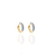 Pave Statement 3 Style Diamond Huggies