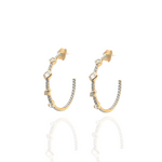 Load image into Gallery viewer, Pave Statement Multi Diamond Hoops
