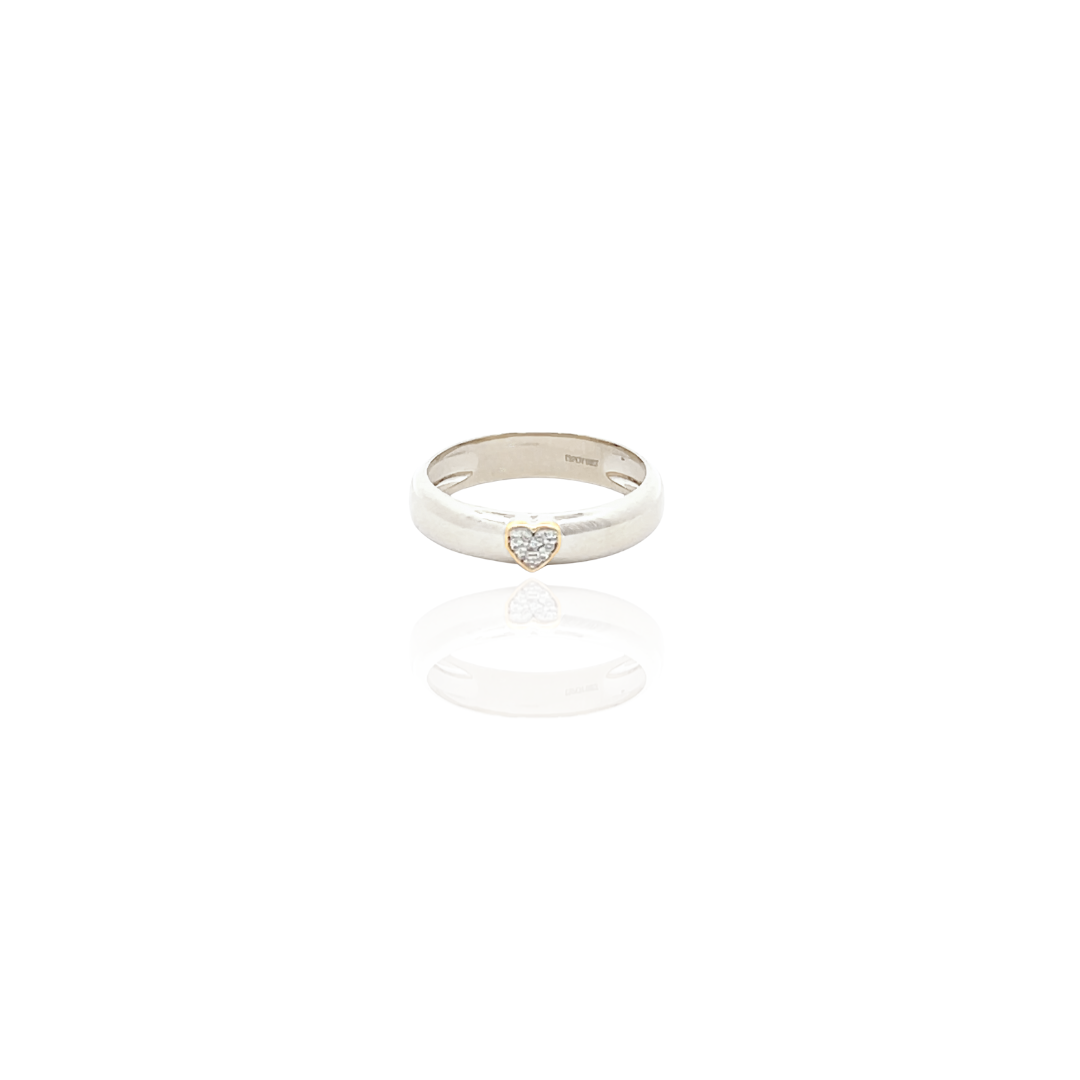 Diamond Petite Heart Pinky Band