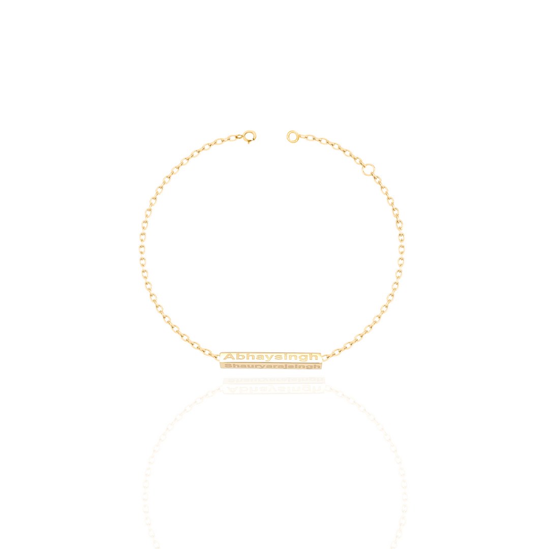 Etched Bar Bracelet