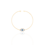 Load image into Gallery viewer, Protection Bezel Evil Eye Bracelet
