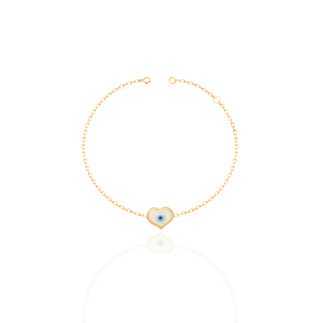 Protection Bezel Evil Eye Bracelet