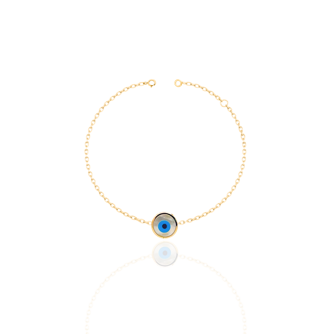 Protection Bezel Evil Eye Bracelet