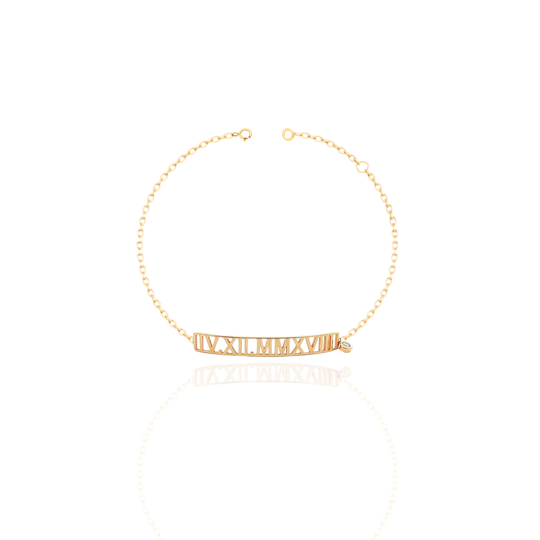 Zeeana Bar Date Diamond Bracelet
