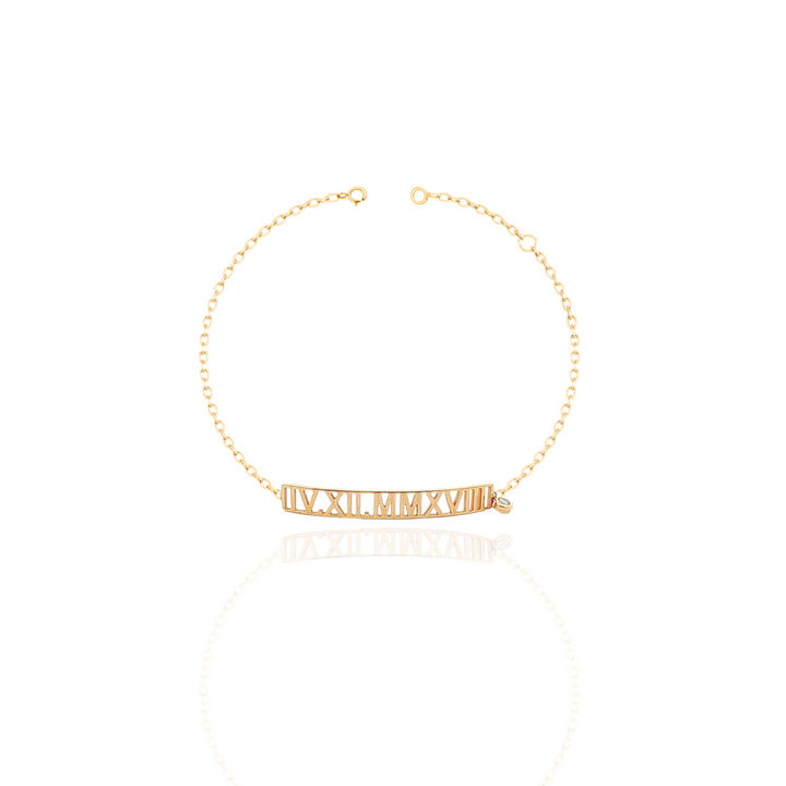 Zeeana Bar Date Diamond Bracelet