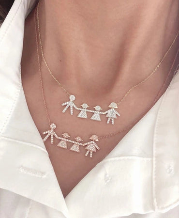 Diamond Family Necklace