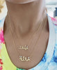 One Name Necklace with Diamond on Dots